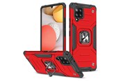 Telefon - Pokrowiec i etui - Wozinsky Ring Armor Armored Hybrid Case Cover + Magnetic Holder Samsung Galaxy A42 5G Red - 9111201935945
