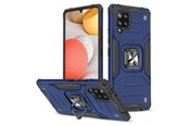 Telefon - Pokrowiec i etui - Wozinsky Ring Armor Armored Hybrid Case Cover + Magnetic Holder Samsung Galaxy A42 5G Blue - 9111201935952