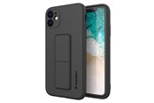 Telefon - Pokrowiec i etui - Wozinsky Kickstand Case Silicone Case with Stand iPhone 12 Pro Max Black - 9111201940499
