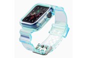 Smartwatch - akcesoria - Hurtel Silicone Band Strap Bracelet Case Strap Light Set for Apple Watch 44mm - Blue - 5907769331664