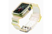 Smartwatch - akcesoria - Hurtel Silicone Band Strap Bracelet Case Strap Light Set for Apple Watch 44mm - Yellow - 5907769331695