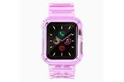 Smartwatch - akcesoria - Hurtel Silicone Band Strap Bracelet Case Strap Light Set for Apple Watch 40mm - Red - 5907769331770