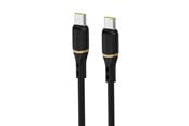 Kabel USB - Dudao L25C USB-C 1m 60W Soft Braided Cable - Black - 6976625335886