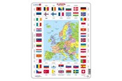 Puzzle - Selecta Play Larsen Map Europe with Flags 70 pcs. Podłoga - LA-KL1-NL