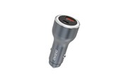 Telefon - Adapter i Ladowarka - Dudao R4Ultra 120W Power Delivery Quick Charge LED USB-A USB-C Car Charger - Grey - 6976625335824