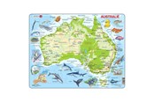 Puzzle - Selecta Play Larsen Jigsaw Puzzle Map Australia Geographic with Animals 65pcs. Podłoga - LA-A31-NL