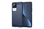 Telefon - Pokrowiec i etui - Hurtel Carbon Case for Xiaomi Poco F4 5G Flexible Silicone Carbon Cover Blue - 9145576267523