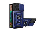 Telefon - Pokrowiec i etui - Hurtel Hybrid Armor Camshield Case for iPhone 14 Pro Armored Case with Camera Cover Blue - 9145576267899