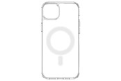 Telefon - Pokrowiec i etui - Hurtel Clear Magnetic Case with MagSafe for iPhone 14 Plus with Silver Ring - Transparent - 5907769349652