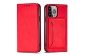 Telefon - Pokrowiec i etui - Hurtel Magnet Card Case for Samsung Galaxy S23 Flip Cover Wallet Stand Red - 9145576271056