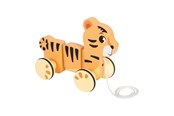 Zabawki dla niemowlat - Small Foot - Wooden Pull-along Tiger Safari FSC - 12733