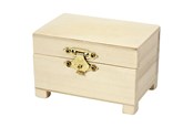 Artykuly Artystyczne & Rzemieslnicze - Creativ Company Wooden Box on Legs with Metal Lock - 575810