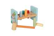 Zabawki dla niemowlat - Small Foot - Wooden Hammer Bench Jungle Friends FSC - 12763