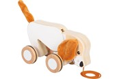 Zabawki dla niemowlat - Small Foot - Wooden Sled Dog with Crinkly Ears - 12562