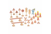Zabawki drewniane - Goki Wooden Traffic Signs Set - 21pcs. - 53773