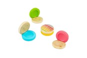 Zabawki drewniane - Bigjigs Wooden Castagnette Color - 37078