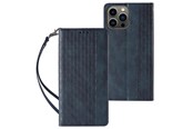 Telefon - Pokrowiec i etui - Hurtel Magnet Strap Case Case for Samsung Galaxy S23 Flip Wallet Mini Lanyard Stand Blue - 9145576271247