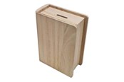 Zabawki drewniane - Playwood Wooden Money Box Book Shape Paulownia - SL228C-boek