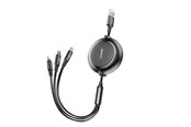 Kabel USB - Baseus Golden Loop 3in1 extendable cable USB - micro USB / Lightning / USB-C 3.5A 35cm - 120cm black (CAMLT-JH01) *DEMO* - CAMLT-JH01