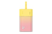 Powerbank - Baseus Popsicle 5200mAh 20W Powerbank with Built-in Lightning Cable (+ White Simple USB-C - USB-C 60W/20V/3A/30cm Cable) - Yellow-Pink Powerbank - Różowy - 5200 mAh - P10055601Y13-00