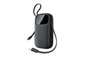 Powerbank - Baseus EnerFill FC31 10000mAh 22.5W Powerbank with Digital Display and 2 Built-in Cables (USB-C + Lightning) - Black Powerbank - Czarny - 10000 mAh - P10082106123-00