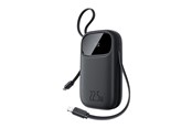 Powerbank - Baseus EnerFill FC31 20000mAh 22.5W Powerbank with Digital Display and 2 Built-in Cables (USB-C + Lightning) - Black Powerbank - Czarny - 20000 mAh - P10082107123-00