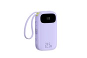 Powerbank - Baseus EnerFill FC21 Qpow 3 Ultra 20000mAh 22.5W Powerbank with Digital Display and Cable Included - Purple Powerbank - Fiolet - 20000 mAh - P10082107513-00