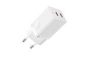 Telefon - Adapter i Ladowarka - Baseus GaN5 Pro 40W 2xUSB-C Wall Charger - White - P10110804217-Z1