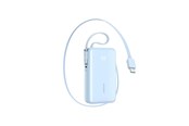 Powerbank - Joyroom JR-PR2L 10000mAh 35W Power Bank with Built-in Retractable USB-C Cable and USB-C Lanyard Cable - Blue Powerbank - Niebieski - 10000 mAh - JR-PR2 blue