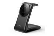 Telefon - Adapter i Ladowarka - Joyroom JR-W15 Wireless Charger 3 in 1 Charging Station with MagSafe - Black - JR-W15