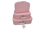 Pokój dzieciecy - Playwood Cardboard Suitcase Set Pink 3 pcs. - Sl0381