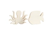 Zabawki drewniane - Creativ Company Wooden Sea Creatures Octopus and Fish 2pcs. - 57976