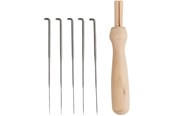 Kreatywne gry - Creativ Company Felting Needle Holder Wood with 5 Needles - 41237
