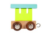 Zabawki drewniane - Small Foot - Wooden Letter Train Wagon Colored - 12 pieces - 7895-display12