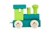 Zabawki drewniane - Small Foot - Wooden Letter Train Locomotive Green - 12 pieces - 10347-display12