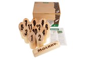 Zabawy w ogrodzie - Molkky GO Pinewood Throwing Game with 12 Cones - 60595