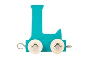 Zabawki drewniane - Small Foot - Wooden Letter Train Blue - L - 12 pieces - 10362-display12