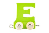 Zabawki drewniane - Small Foot - Wooden Letter Train Green - E - 12 pieces - 10355-display12