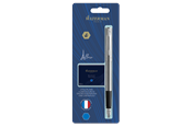 Przybory do pisania i rysowania - Waterman Allure Stainless Steel Fountain pen F Blue ink + ink refills 6-Pack - 2135211