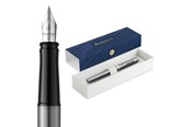 Przybory do pisania i rysowania - Waterman Impression Stainless Steel P.T. Fountain pen F Blue ink - 2225450