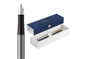 Przybory do pisania i rysowania - Waterman Impression Stainless Steel G.T. Fountain pen F Blue ink - 2225493