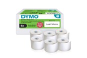 Papier, papier fotograficzny i etykiety - DYMO Authentic LabelWriter Small Name Badge Labels | 41 mm x 89 mm | Self-Adhesive | 6 Rolls of 300 Easy-Peel Labels (1.800 Count) | for LabelWriter Label Makers | Made in Europe - 2234187