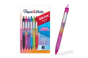 Przybory do pisania i rysowania - Paper Mate InkJoy 300RT Ballpoint Pens | Colourful Pens with Fashion Wraps | Retractable Medium Point (1.0mm) | Assorted Colours | 6 Count - 2226846