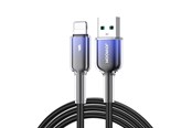 Kabel USB - Joyroom S-A42 Crystal-Clear Series 3A USB-A - Lightning cable 1.2m - black - S-A42_AL_B