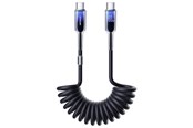 Kabel USB - Joyroom S-A43 Crystal-Clear Series 60W USB-C - USB-C spiral cable 1.5m - black - S-A43_CC