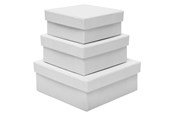 Artykuły Artystyczne & Rzemieślnicze - Colorations - Papier-mache Boxes Square 3 pcs. - 46EN26