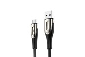Kabel USB - Joyroom Sharp Series S-M411 USB-A / micro USB 3A 2m Cable with Charging Indicator - Black - S-M411_2
