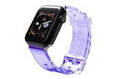 Smartwatch - akcesoria - Hurtel Silicone Strap Bracelet Bracelet Strap Light for Apple Watch 38 / 40 mm - Purple - 5907769332807