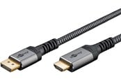 Kabel wyswietlacza - Pro Diplayport- HDMI 2.0/2.1 - 3m - Grey - 4040849789663