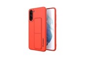 Telefon - Pokrowiec i etui - Wozinsky Kickstand Case Silicone Case with Stand Case for Samsung Galaxy S21+ 5G Red - 9111201941427